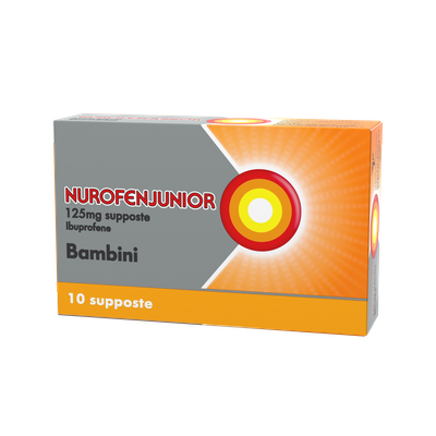 RECKITT BENCKISER Nurofen Junior Bambini 125 mg Ibuprofene 10 supposte 60 mg  Ibuprofene